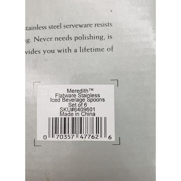 Gorham Iced Tea Beverage Spoons, Meredith, Set of 6, NIB, Stainless - Picture 7 of 7